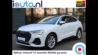 Audi Q3 Sportback SLine Black Optiek  Gletsjer White metallic  Pano  Matrix LED [upl. by Ahtelahs]