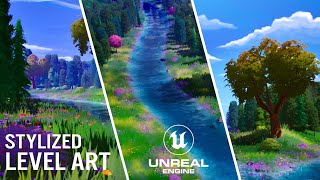 Unreal Engine 5  Stylized Environment Renders  RiverSide [upl. by Renaxela63]