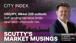 USDJPY Nikkei 225 Outlook Soft landing narrative limits nearterm downside risk marketoutlook [upl. by Llirrehs558]