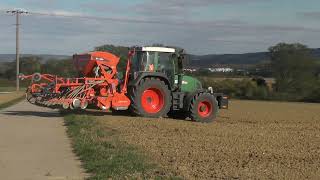 Wintergetreide Aussaat 2022 2023 von Winterweizen mit Fendt Vario720 und Huckeback mit Kreiselegge [upl. by Budding199]