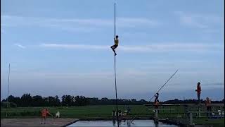 Fierljeppen  Hidde van Dam JUMPS 2101m [upl. by Aker577]