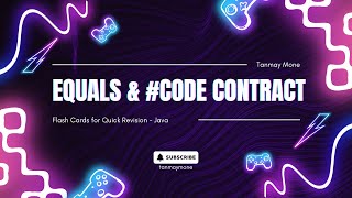 Understanding equals and hashCode Contract  Java Flashcards [upl. by Worth]