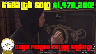 GTA Online The Cayo Perico Heist Finale Stealth Solo And Escape 1478390 Take And Ending [upl. by Lennahs]