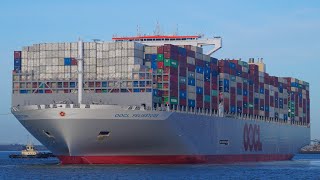 OOCL FELIXSTOWE  Ultra large containership  Shipspotting Port of Felixstowe 4124 [upl. by Smiga]