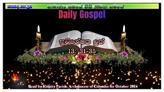 Daily Gospel Sinhala දවසේ සුභාරංචියOctober 31 2024Lk 133135 [upl. by White32]