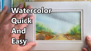 How To Paint A Watercolor Landscape Watercolor Painting For Beginners Watercolor Quick And Easy [upl. by Launcelot387]