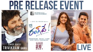 RangDe  Pre Release Event LIVE  Nithiin Keerthy Suresh  Venky Atluri  Devi Sri Prasad [upl. by Girardo]