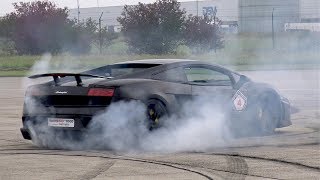 BURNING TYRES IN A LAMBORGHINI GALLARDO SUPERLEGGERA [upl. by Deron]