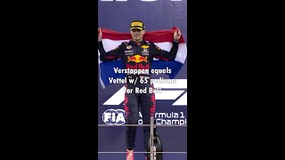 Verstappen equals Vettel podiums w Red Bull but [upl. by Ettelliw490]