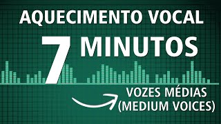 Aquecimento vocal de 7 minutos para VOZES MÉDIAS MEZZOBARÍTONO [upl. by Leifeste]