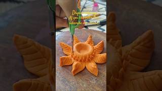 Diya making decoration 2024 diwalispecial craftideas diyakolam kankecha diwa diya [upl. by Nimra]