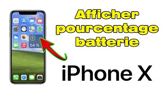 Comment afficher le pourcentage de batterie sur iPhone X iOS 14 [upl. by Myranda]