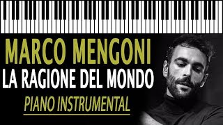 Marco MENGONI  La ragione del mondo KARAOKE Piano Instrumental [upl. by Lewej929]