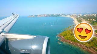 BEACH LANDING  GoAir A320 LANDING IN GOA HD [upl. by Campagna]