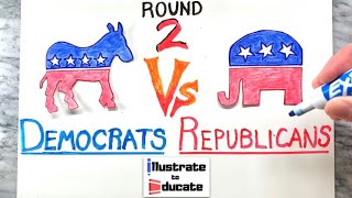 2024 Democrats VS Republicans Round 2  What is the difference between Democrats and Republicans [upl. by Jarib935]