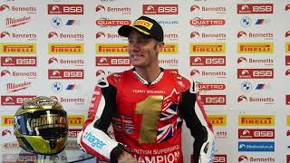 2023 Bennetts British Superbikes Championship top three reactions [upl. by Plumbo648]