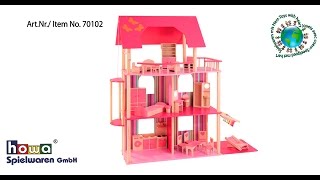 howa ® Montageanleitung Puppenhaus ArtNr70102 howa ® assembly instructions Dollhouse No70102 [upl. by Aisylla]