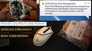 GANTI KABEL MOUSE LOGITECH G102 CARA MEMPERBAIKI MOUSE LOGITECH RUSAK [upl. by Attena]