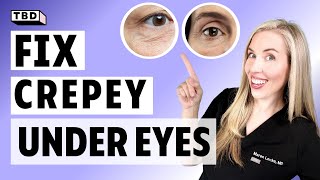 Fix Your Crepey Under Eye Skin  3 AtHome Antiaging Treatments [upl. by Arbma890]