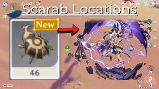 39 SCARAB LOCATIONS  Scarabs Farming Guide MUCH NEEDED CYNO MATERIAL  Genshin Impact [upl. by Koffler847]