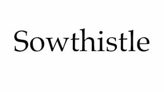 How to Pronounce Sowthistle [upl. by Orpha]