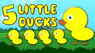 Five Little Ducks – Nursery Rhyme For Children [upl. by Trinatte]