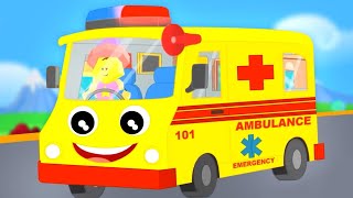 Wheels On The Ambulance Emergency Vehicle for Kids by Mr Baby [upl. by Finah51]