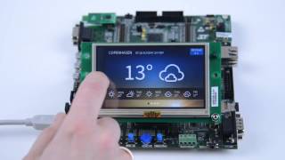 TouchGFX Demo on STM32F429 Evaluation Board with a 43quot Display [upl. by Utimer]