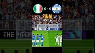 Italy VS Argentina  FINAL  Pealanty shoot  FIFA world cup 🏆  realistic pes gaming [upl. by Stauffer]