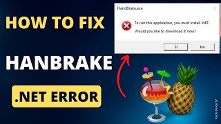 Handbrake missing frameworks windows 11 or 10 Error fixed [upl. by Alvina44]