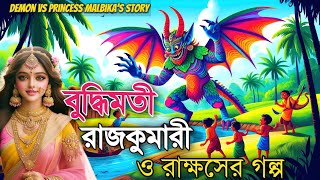 বুদ্ধিমতী রাজকুমারী ও রাক্ষস  Demon vs Princess Malbika’s Story  ঠাকুরমার ঝুলি  Best Bangla Golpo [upl. by Narmak117]