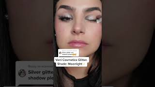 Simple and easy silver glitter eyeshadow tutorial eyeshadow makeup [upl. by Feriga925]