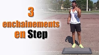 3 enchainements en STEP Débutant Inter et Avancé  Apprendre le step [upl. by Attena424]