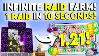 BEST INFINITE 121 RAID FARM Minecraft Tutorial  1 RAID IN 10S [upl. by Orvah]