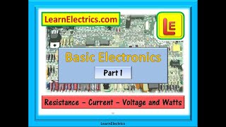 BASIC ELECTRONICS – Part 1  resistance current voltage and watts Learn Ohms law [upl. by Ward252]