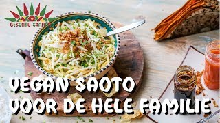 Recept vegan saoto  leer stap voor stap de populairste Surinaams Javaanse soep maken [upl. by Neelya551]