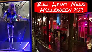 Amsterdam Red Light District News  Halloween 2023 [upl. by Aiderfla]