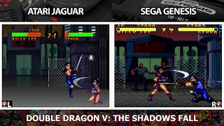 Sega Geneis vs Atari Jaguar  Double Dragon V  The Shadows Fall [upl. by Paradies]