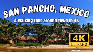 A walking tour of San Pancho Mexico in 4k chill Music [upl. by Thorley147]