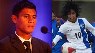 AIFF Awards 2015  Eugeneson Lyngdoh amp Bala Devi Winners At Awards [upl. by Aia]