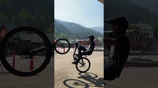 Trials on a downhill bike😮 [upl. by Launame41]