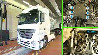 MercedesBenz Actros  Mechanical valve clearance adjustment  W930 W932 W933 W934 [upl. by Irakab]