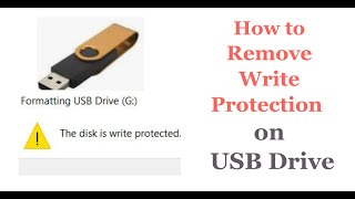 How to remove write protection on a USB drive or USB flash drive [upl. by Enaasiali933]