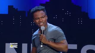 Loyiso Madinga SA  Why he talk  when he dance  Johannesburg International Comedy Festival 2017 [upl. by Nnylyam624]