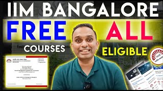 5 BEST IIM Bangalore FREE Courses with Certificate  Free Courses with Certificates 2024 [upl. by Alithia765]