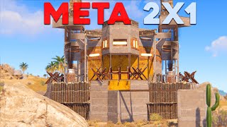 The MUSTBUILD 2x1 Base  Ultimate Meta SoloDuoTrio Rust Base  Triple Bunker  Rust base design [upl. by Jacob115]