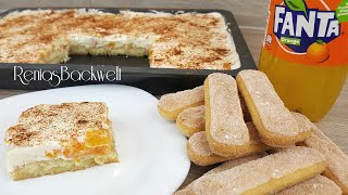 Fantakuchen ohne Backen  Schneller geht es nicht  Schmandkuchen  Fanta Schnitten [upl. by Yetnruoc]