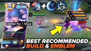 BEST RECOMMENDED MIYA BUILD AND EMBLEM 2024 NEW UPDATED🔥  mobile legends [upl. by Ialokin369]