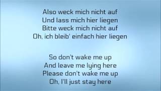 Wincent Weiss  Weck mich nicht auf Lyrics amp english translation [upl. by Arykahs]