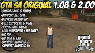 Tutorial Lengkap Cara amp Pasang GTA Sa Ori Di Android Full Versi 200 amp 108  GTA San Andreas [upl. by Argyres]